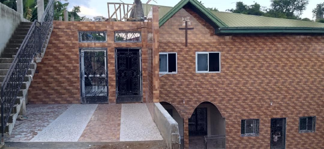 Church building under construction in Cameroon